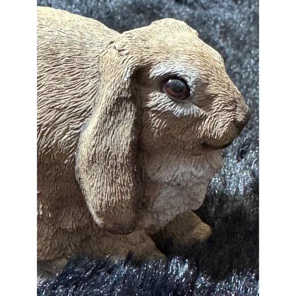 Vintage Stone Critter SC 548 Tan Ceramic Lop-Eared Rabbit Figurine Easter - Picture 2 of 6
